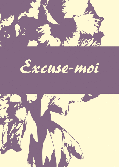 Carte d'excuse, envoyer cette carte excuse-moi sur fond de 